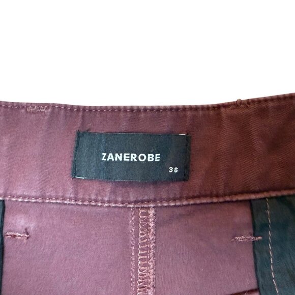 Zanerobe Pants Men 36 Sureshot Chino Orc Maroon High Rise Stretch - Picture 8 of 9